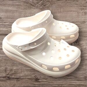 Crocs Men's Classic Mega Crush Clogs White Slip On‎ Casual Shoes Size 11